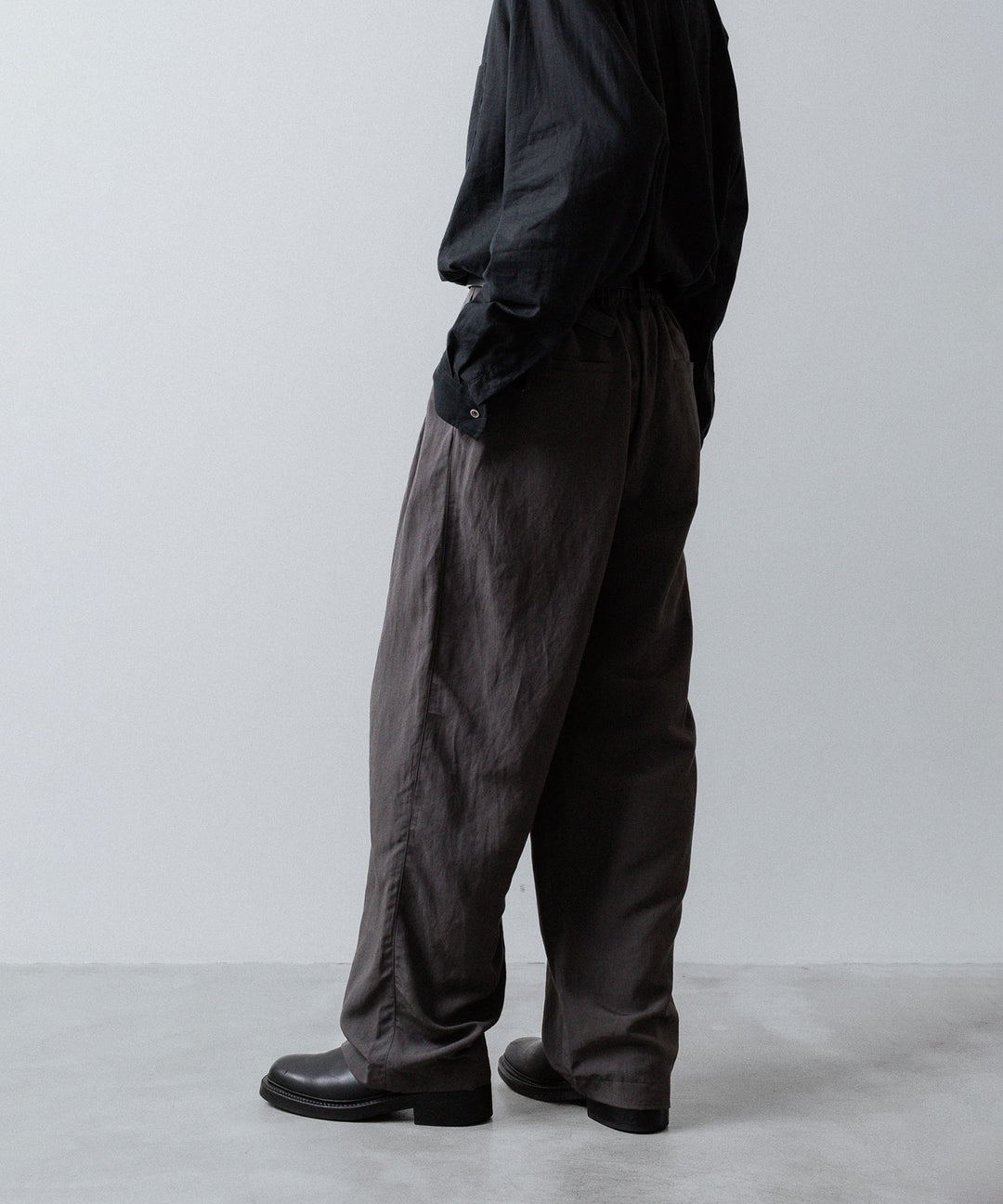 ssstein(シュタイン)のRAYON/LINEN WIDE EASY TROUSERS - CHARCOALの公式通販サイトsession福岡セレクトショップ