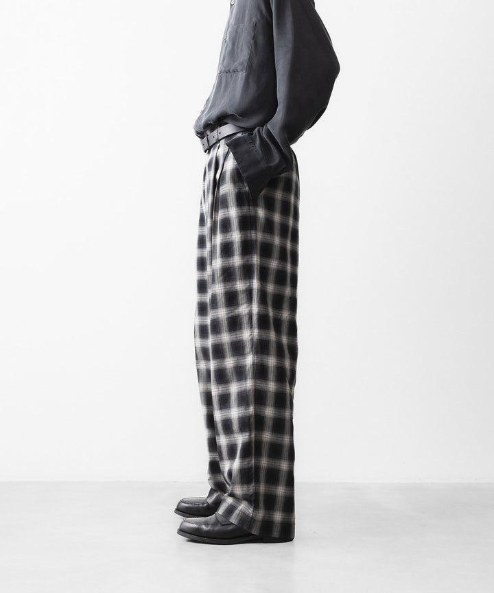 ssstein(シュタイン)のCOTTON VISCOSE WIDE EASY TROUSERS - BLACK OMBREの公式通販サイトsession福岡セレクトショップ