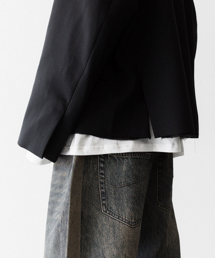 CODA コーダのBLACK WOOL CUT OFF DOUBLE BREASTED LENTO BLAZERのBLACK 公式通販サイトsession福岡セレクトショップ