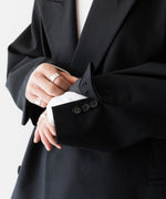 画像をギャラリービューアに読み込む, CODA コーダのBLACK WOOL CUT OFF DOUBLE BREASTED LENTO BLAZERのBLACK 公式通販サイトsession福岡セレクトショップ
