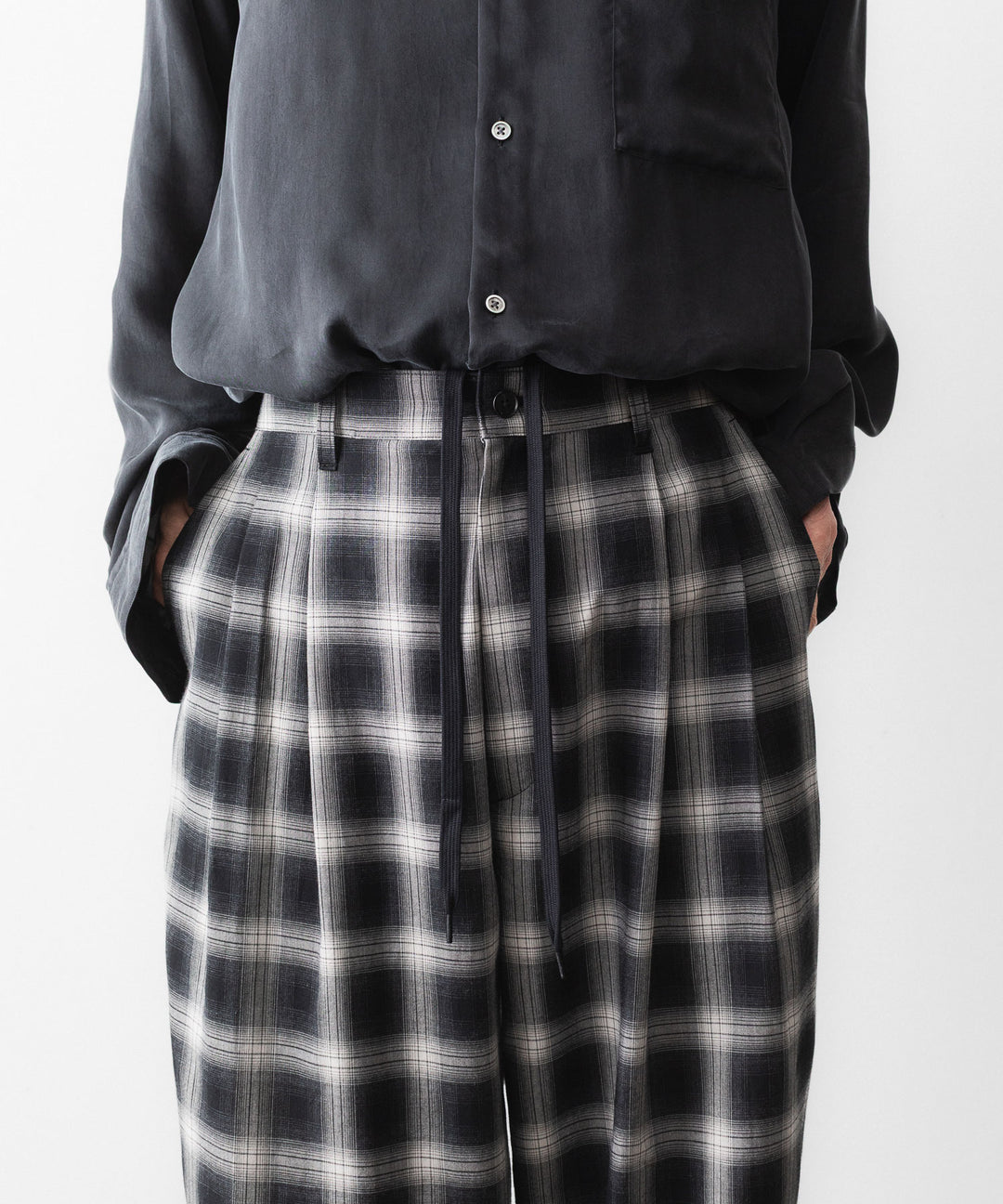 ssstein(シュタイン)のCOTTON VISCOSE WIDE EASY TROUSERS - BLACK OMBREの公式通販サイトsession福岡セレクトショップ
