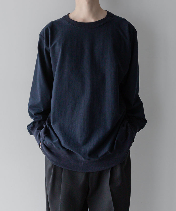 【INTÉRIM】インテリムのREVERSE WAVE L/S HIGH GAGE SWEAT SHIRT - D.NAVY公式通販サイトsession福岡セレクトショップ