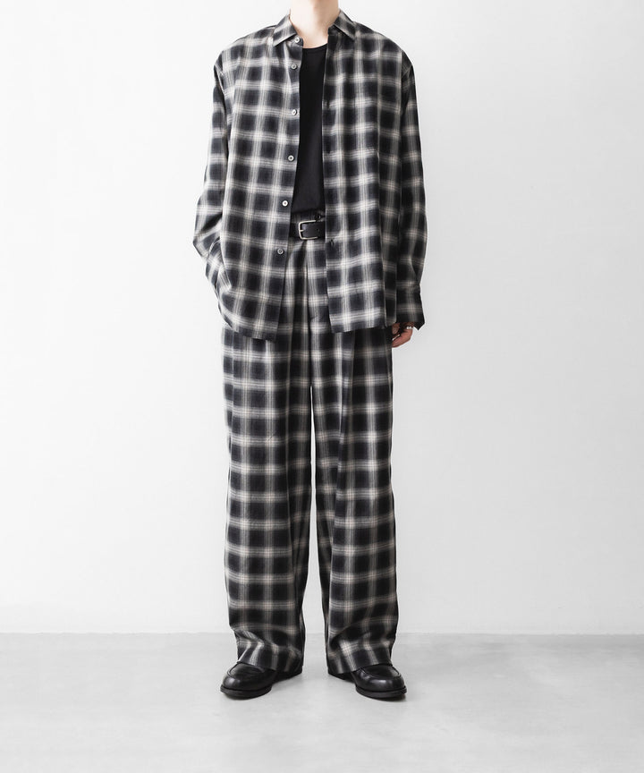 ssstein(シュタイン)のCOTTON VISCOSE WIDE EASY TROUSERS - BLACK OMBREの公式通販サイトsession福岡セレクトショップ