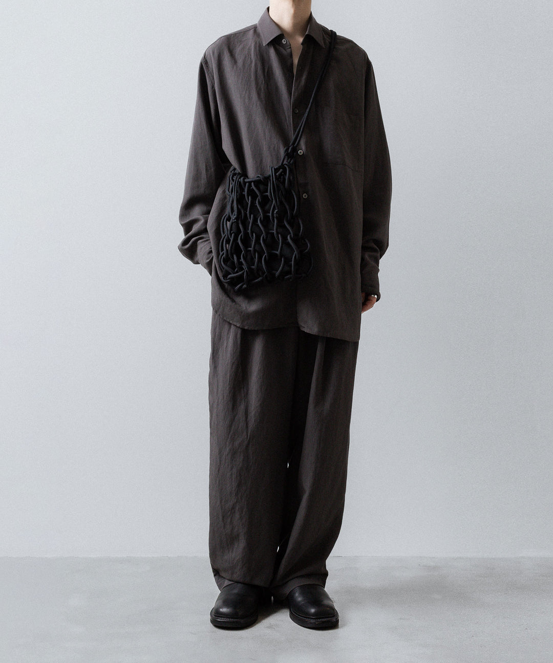 ssstein(シュタイン)のRAYON/LINEN WIDE EASY TROUSERS - CHARCOALの公式通販サイトsession福岡セレクトショップ
