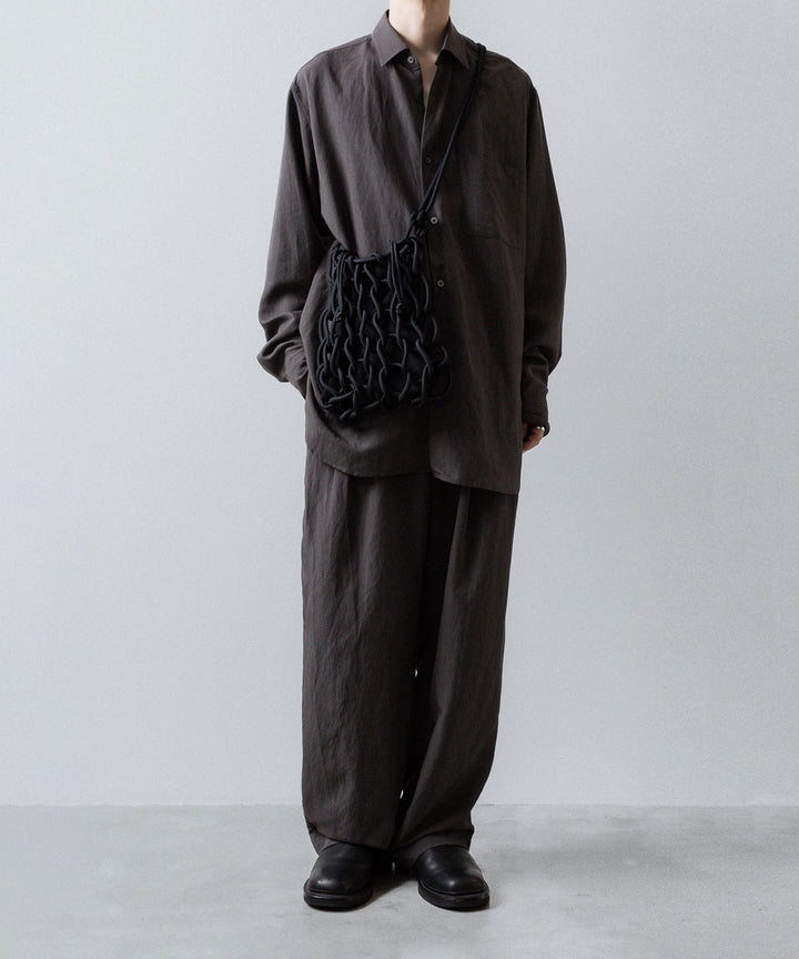 ssstein(シュタイン)のRAYON/LINEN OVERSIZED DOWN PAT SHIRT - CHARCOALの公式通販サイトsession福岡セレクトショップ