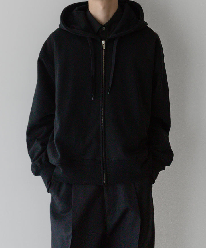 stein(シュタイン)の24SSコレクションUNTWISTED YARN SWEAT ZIP UP HOODYのBLACK