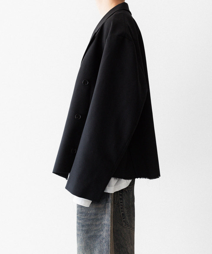 CODA コーダのBLACK WOOL CUT OFF DOUBLE BREASTED LENTO BLAZERのBLACK 公式通販サイトsession福岡セレクトショップ