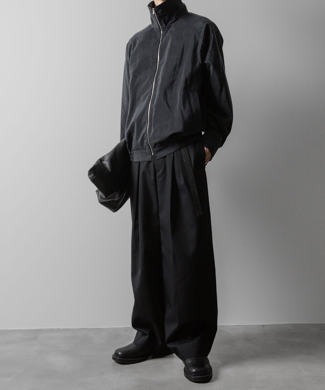 ssstein(シュタイン)の24AWコレクション SILK NYLON ZIP UP BLOUSON - BLACK 公式通販サイトsession福岡セレクトショップ