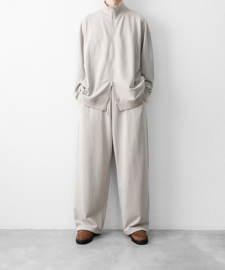 【KANEMASA PHIL.】28G CUPRO ZIP SWEAT - BEIGE KHAKI