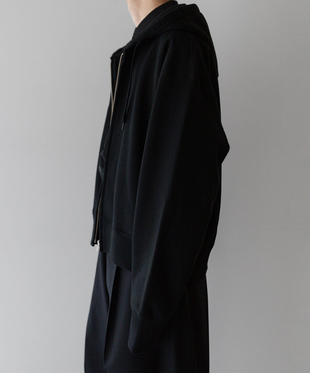 stein(シュタイン)の24SSコレクションUNTWISTED YARN SWEAT ZIP UP HOODYのBLACK
