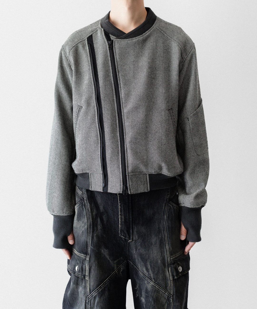 SUBLATIONS サブレーションズのHERRINGBONE ADJUSTABLE MA-1のHERRINGBONE BROWN 公式通販サイトsession福岡セレクトショップ