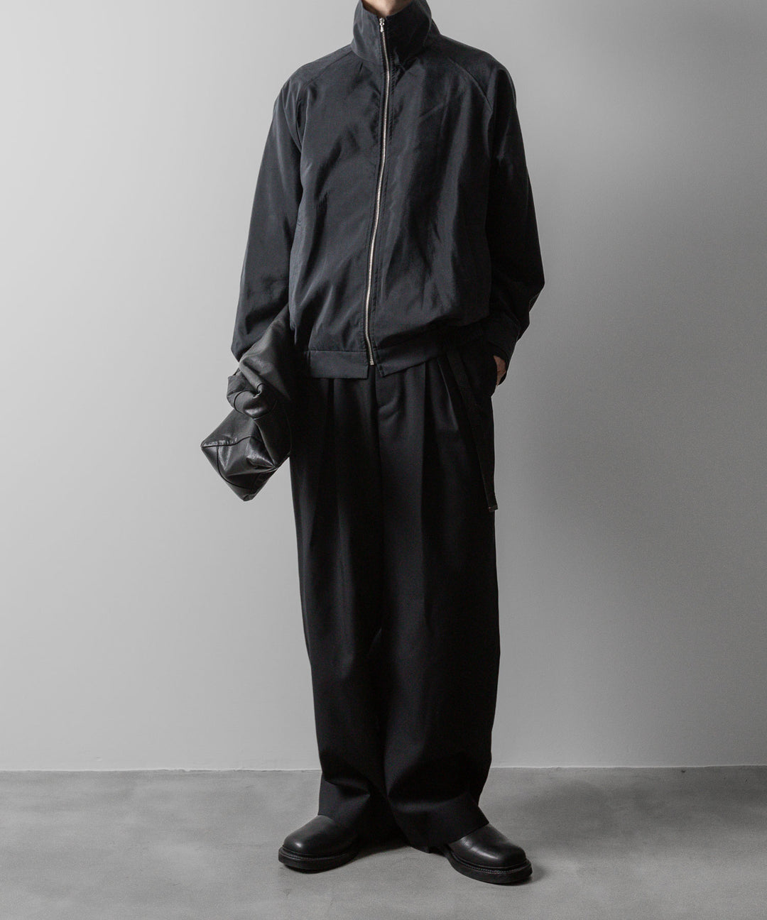 ssstein(シュタイン)の24AWコレクション SILK NYLON ZIP UP BLOUSON - BLACK 公式通販サイトsession福岡セレクトショップ