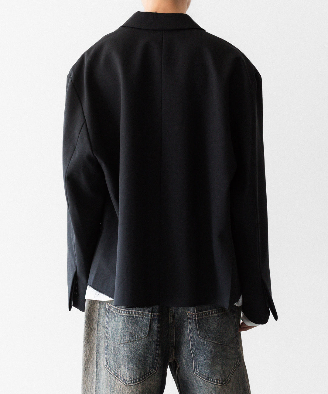 CODA コーダのBLACK WOOL CUT OFF DOUBLE BREASTED LENTO BLAZERのBLACK 公式通販サイトsession福岡セレクトショップ