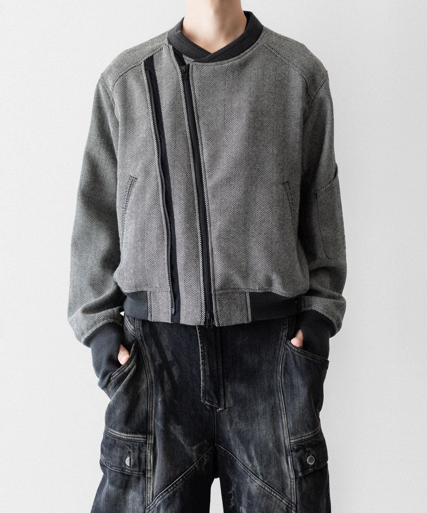 SUBLATIONS サブレーションズのHERRINGBONE ADJUSTABLE MA-1のHERRINGBONE BROWN 公式通販サイトsession福岡セレクトショップ