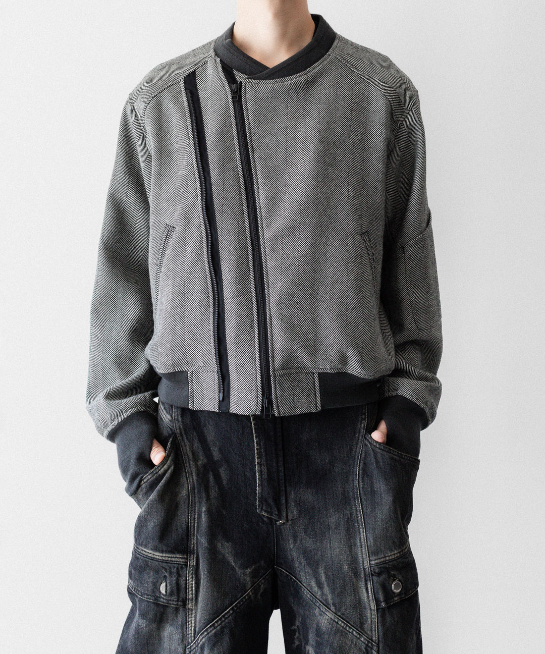 SUBLATIONS サブレーションズのHERRINGBONE ADJUSTABLE MA-1のHERRINGBONE BROWN 公式通販サイトsession福岡セレクトショップ
