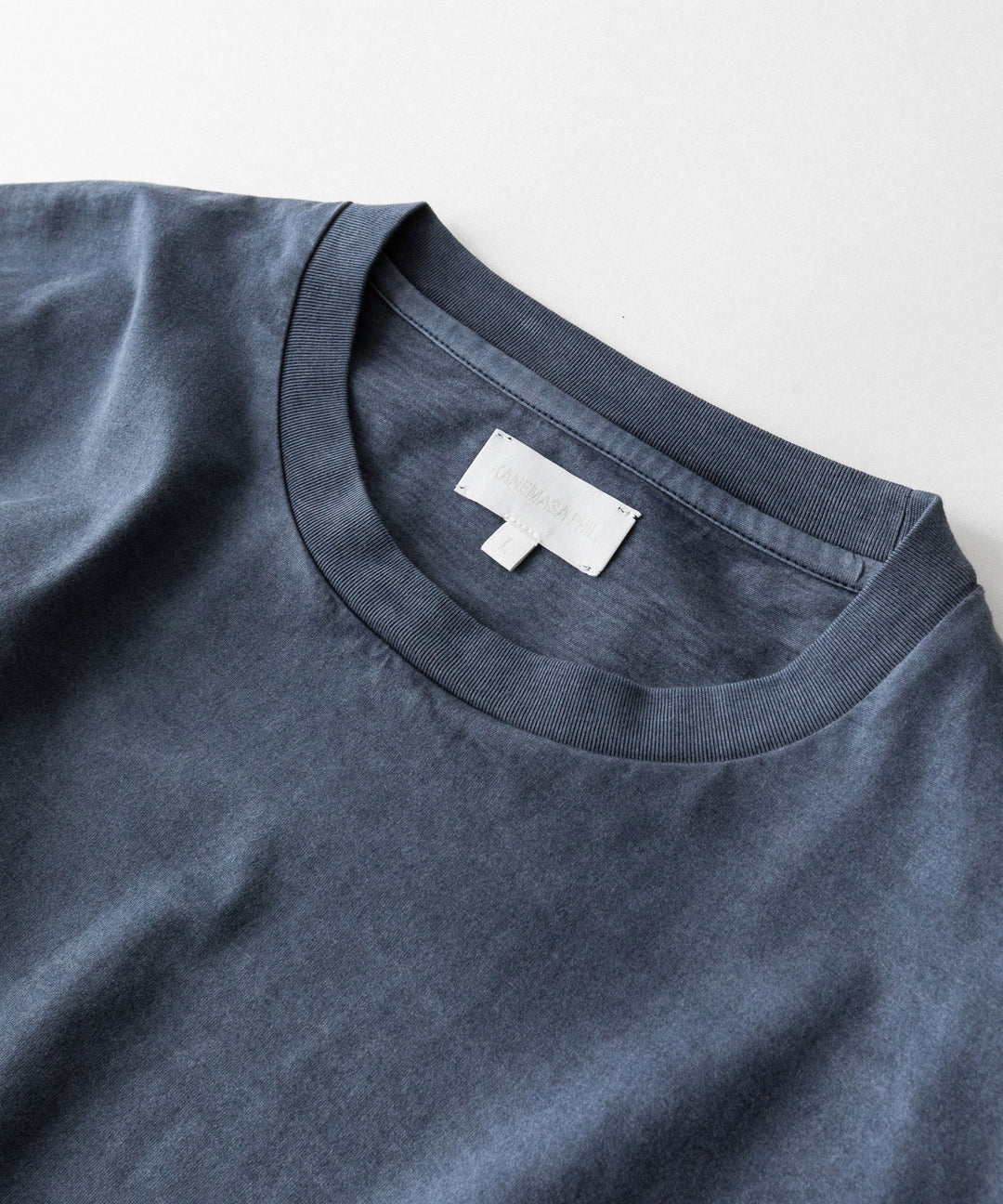 KANEMASA PHIL.-カネマサフィル36G LOW TWIST GARMENT DYE L/S TEEのNAVY PIGMENT公式通販サイトsession福岡セレクトショップ