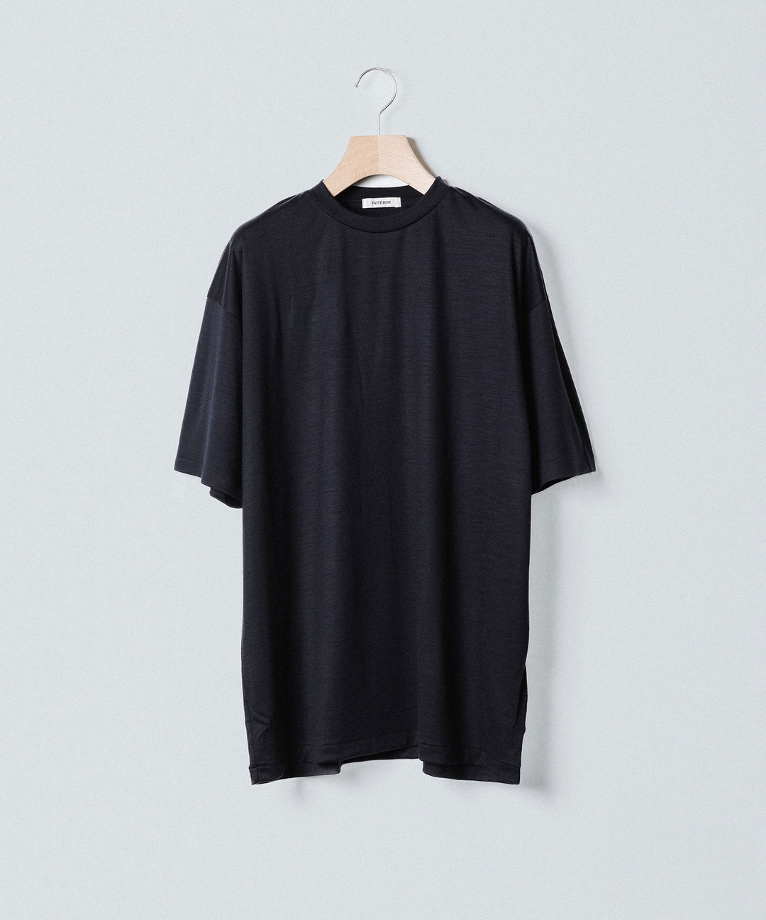 【INTÉRIM】    EXTRA FINE MERINO WOOL JERSEY S/S TEE - D.NAVY