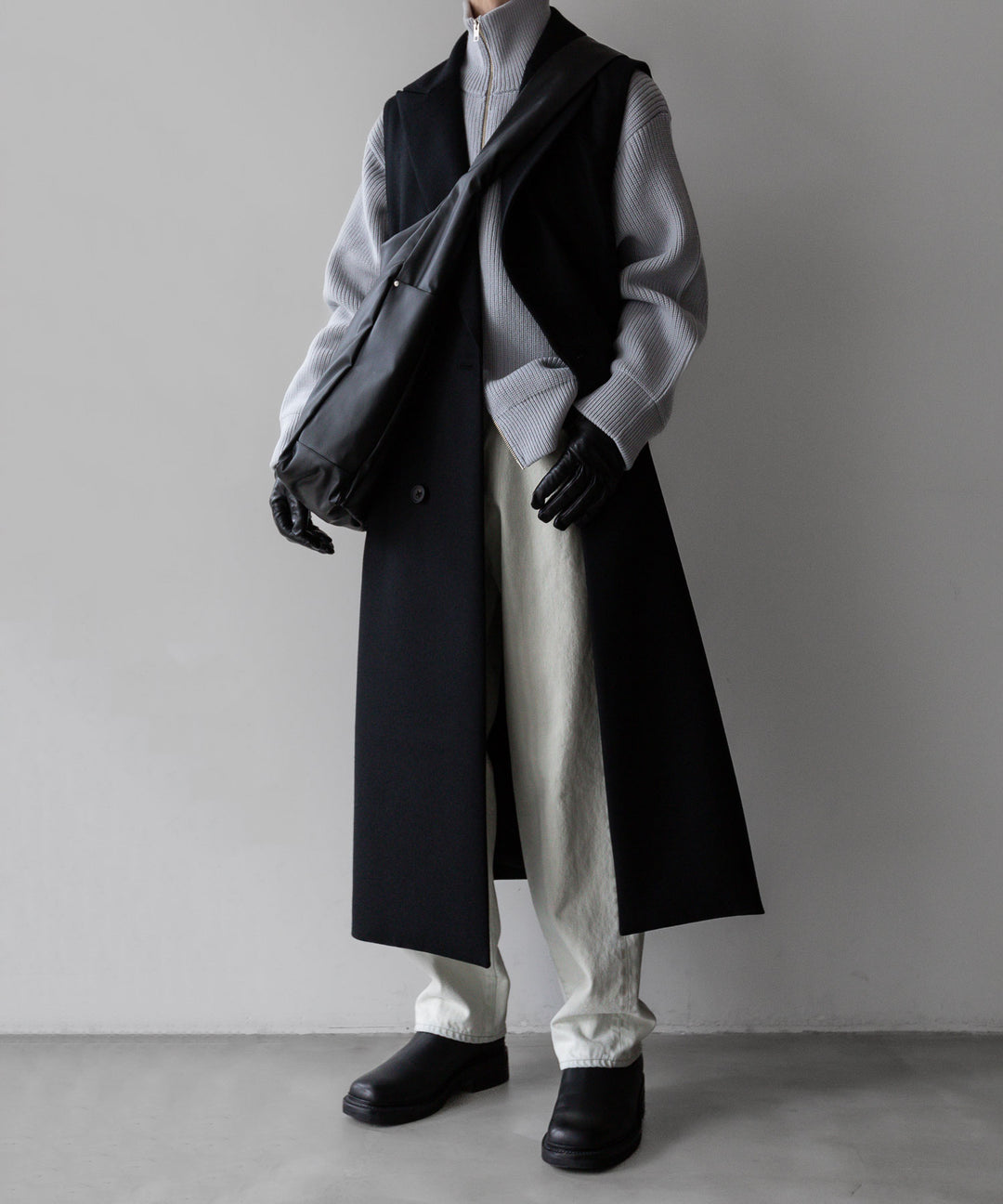 【stein】シュタイン 23AW OVERSIZED DRIVERS KNIT ZIP JACKET - OFF GREY sessionセッション福岡セレクトショップ 公式通販サイト