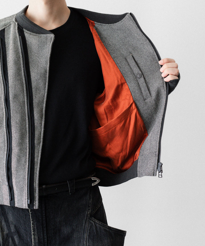 SUBLATIONS サブレーションズのHERRINGBONE ADJUSTABLE MA-1のHERRINGBONE BROWN 公式通販サイトsession福岡セレクトショップ