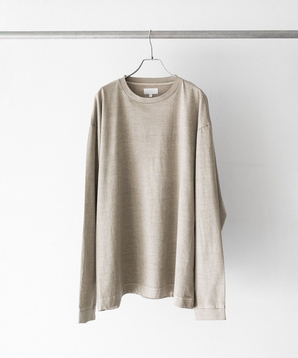 KANEMASA PHIL.-カネマサフィル36G LOW TWIST GARMENT DYE L/S TEEのKHAKI PIGMENT公式通販サイトsession福岡セレクトショップ