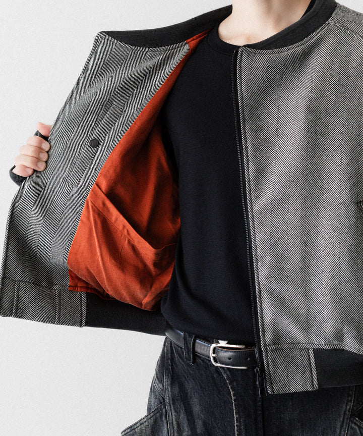 SUBLATIONS サブレーションズのHERRINGBONE ADJUSTABLE MA-1のHERRINGBONE BROWN 公式通販サイトsession福岡セレクトショップ