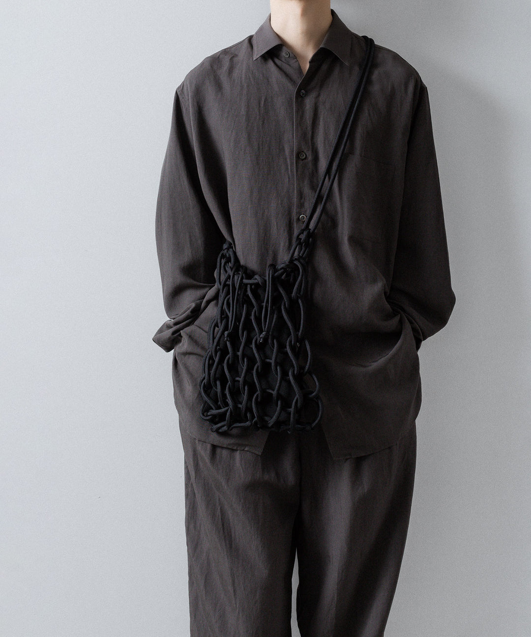 ssstein(シュタイン)のPARA CORD HAND KNIT BAG - BLACKの公式通販サイトsession福岡セレクトショップ