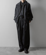 画像をギャラリービューアに読み込む, ssstein(シュタイン)の24AWコレクション EASY WIDE TROUSERS (2/72 WOOL GABARDINE) - BLACK 公式通販サイトsession福岡セレクトショップ
