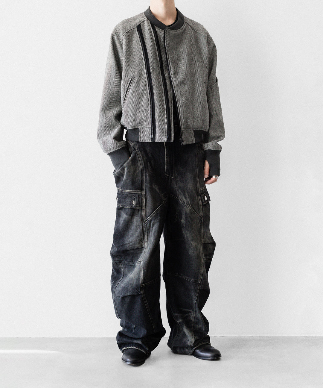 SUBLATIONS サブレーションズのHERRINGBONE ADJUSTABLE MA-1のHERRINGBONE BROWN 公式通販サイトsession福岡セレクトショップ
