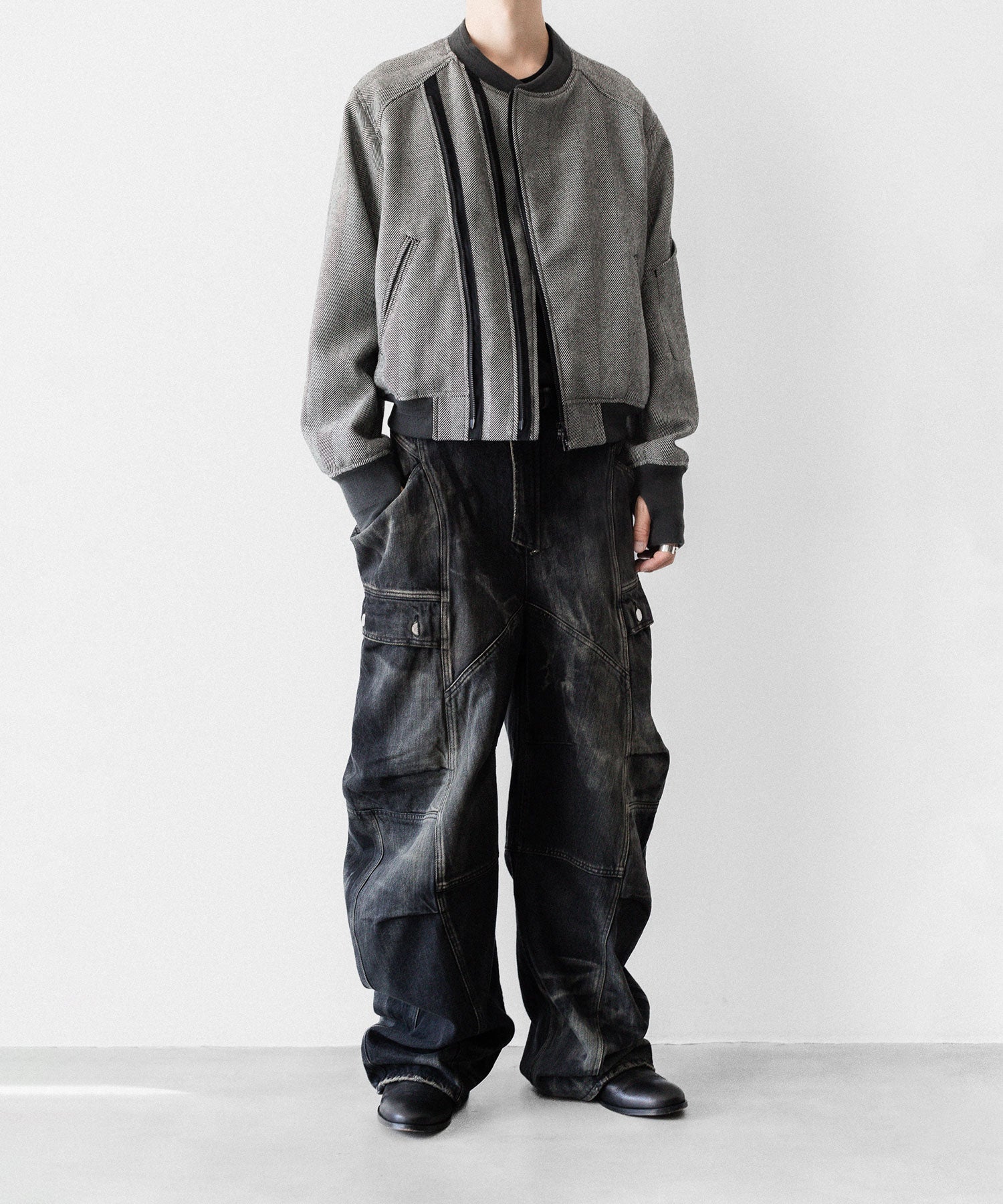 SUBLATIONS サブレーションズのDENIM BANANA CUTTING PANTSのUSED BLACK 公式通販サイトsession福岡セレクトショップ