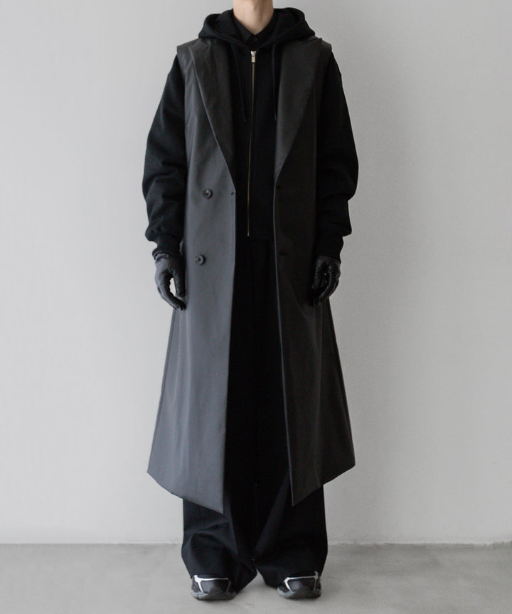 stein(シュタイン)の24SSコレクションNO SLEEVE LONG COATのBLACK (COATING)