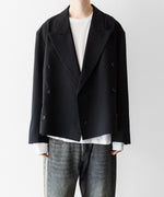 画像をギャラリービューアに読み込む, CODA コーダのBLACK WOOL CUT OFF DOUBLE BREASTED LENTO BLAZERのBLACK 公式通販サイトsession福岡セレクトショップ
