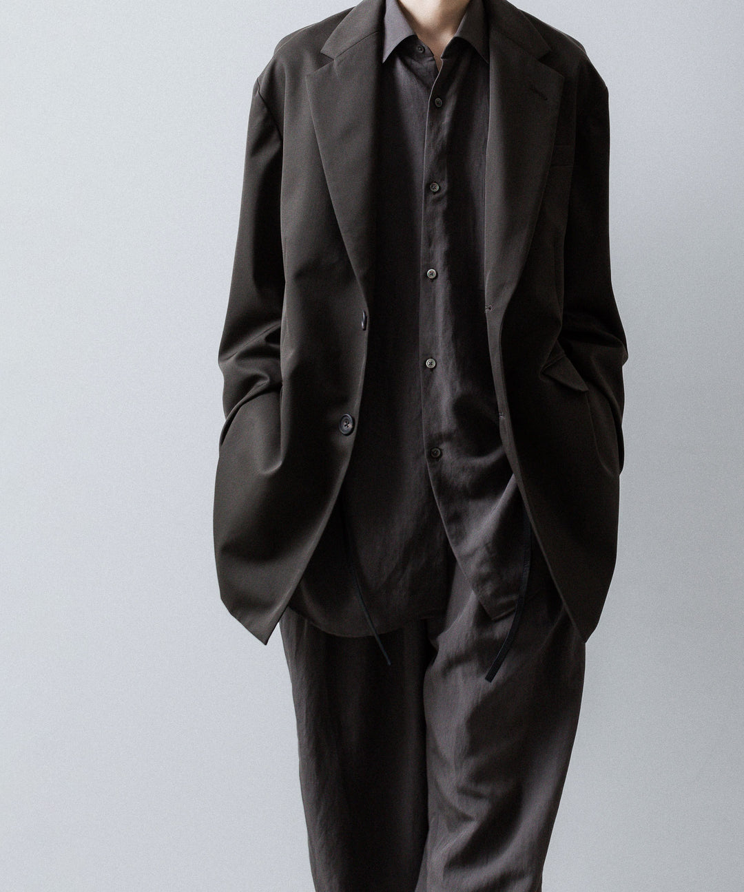 ssstein(シュタイン)のRAYON/LINEN WIDE EASY TROUSERS - CHARCOALの公式通販サイトsession福岡セレクトショップ