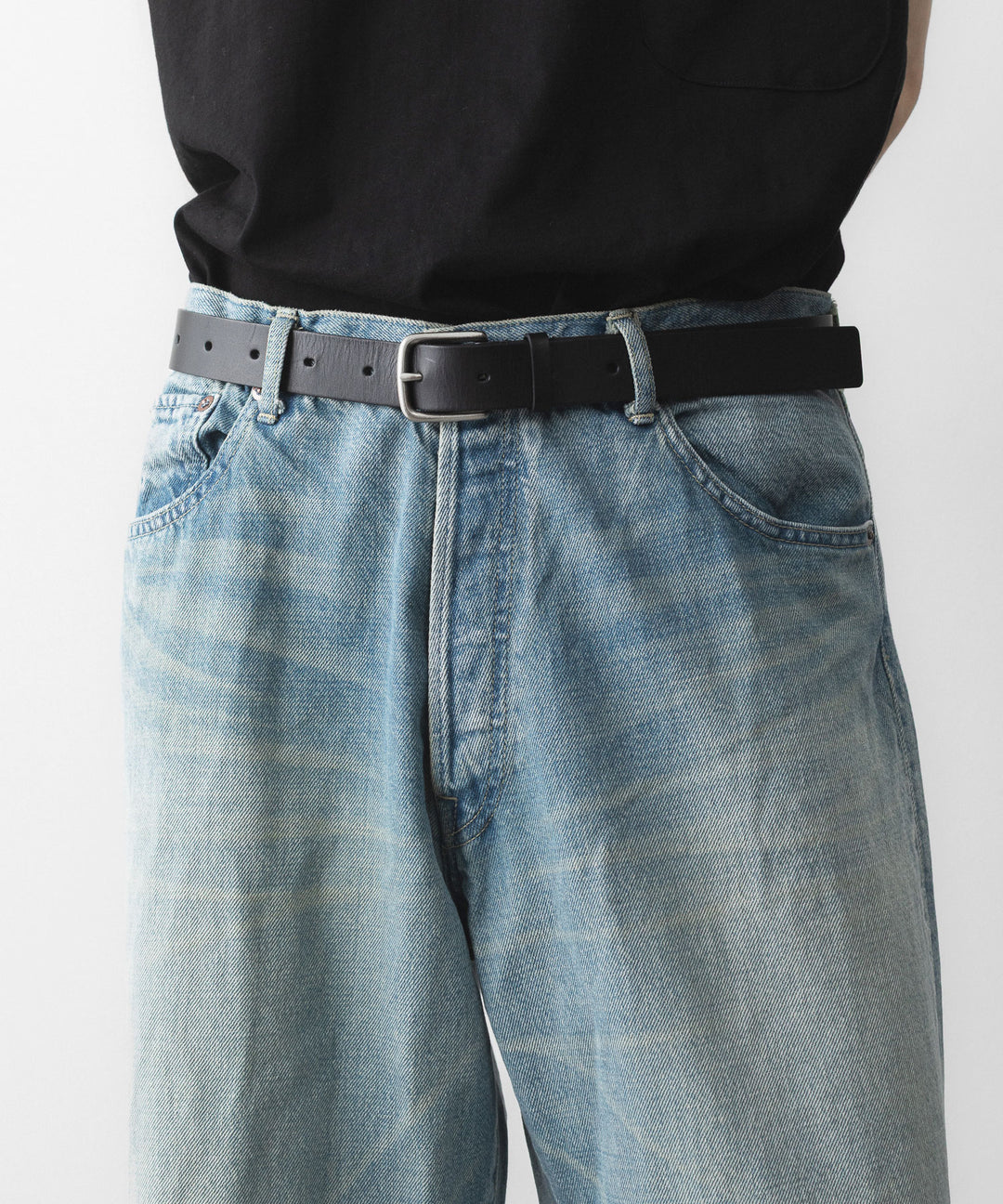 ssstein(シュタイン)のCLASSIC LEATHER BELT (PINNED BUCKLE) - BLACKの公式通販サイトsession福岡セレクトショップ