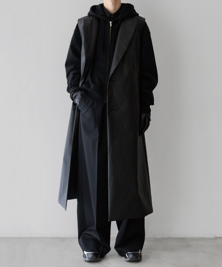 stein(シュタイン)の24SSコレクションNO SLEEVE LONG COATのBLACK (COATING)