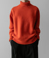 【ssstein】EXTRA FINE WOOL WARM KNIT TURTLE NECK LS - ORANGE