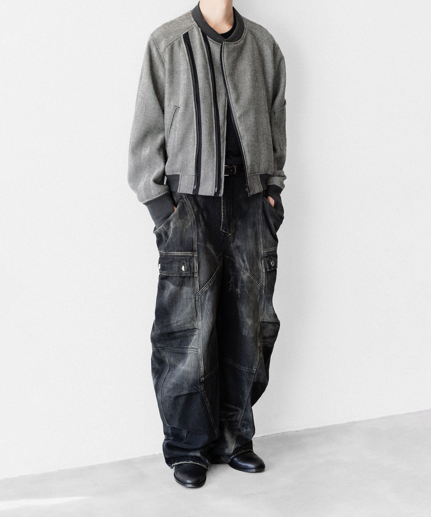 SUBLATIONS サブレーションズのHERRINGBONE ADJUSTABLE MA-1のHERRINGBONE BROWN 公式通販サイトsession福岡セレクトショップ