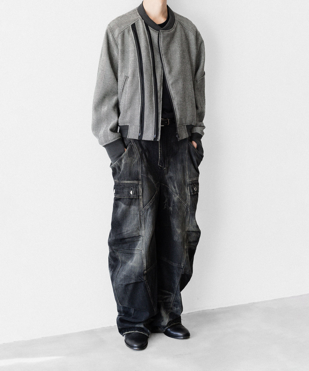 SUBLATIONS サブレーションズのHERRINGBONE ADJUSTABLE MA-1のHERRINGBONE BROWN 公式通販サイトsession福岡セレクトショップ