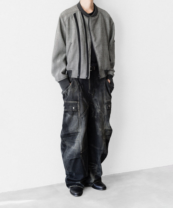 SUBLATIONS サブレーションズのHERRINGBONE ADJUSTABLE MA-1のHERRINGBONE BROWN 公式通販サイトsession福岡セレクトショップ