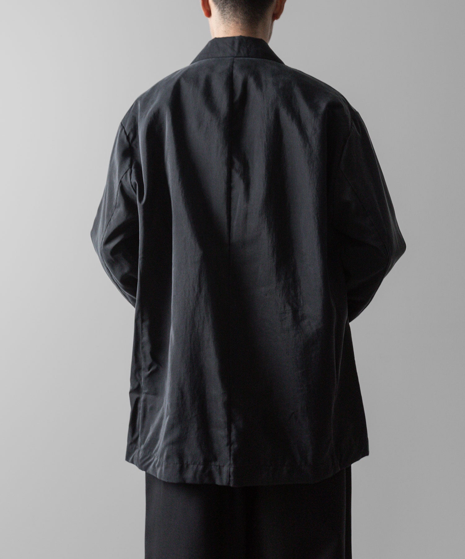 ssstein(シュタイン)の24AWコレクション SILK NYLON SINGLE BREASTED JACKET - BLACK 公式通販サイトsession福岡セレクトショップ