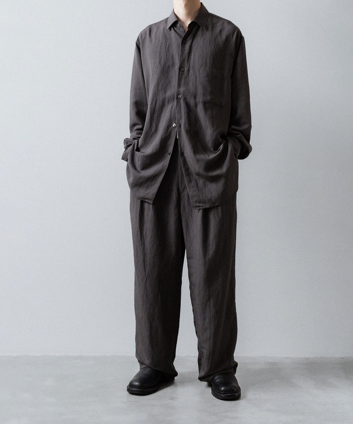 ssstein(シュタイン)のRAYON/LINEN WIDE EASY TROUSERS - CHARCOALの公式通販サイトsession福岡セレクトショップ