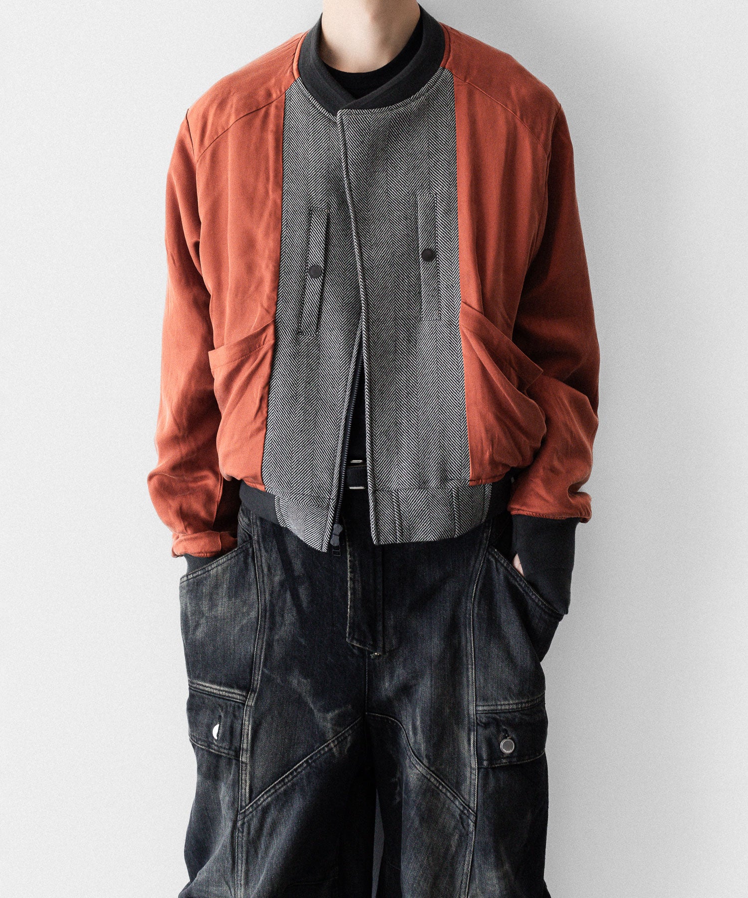 SUBLATIONS サブレーションズのHERRINGBONE ADJUSTABLE MA-1のHERRINGBONE BROWN 公式通販サイトsession福岡セレクトショップ