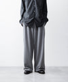 【KANEMASA PHIL.】28G CUPRO PANTS - CAHRCOAL