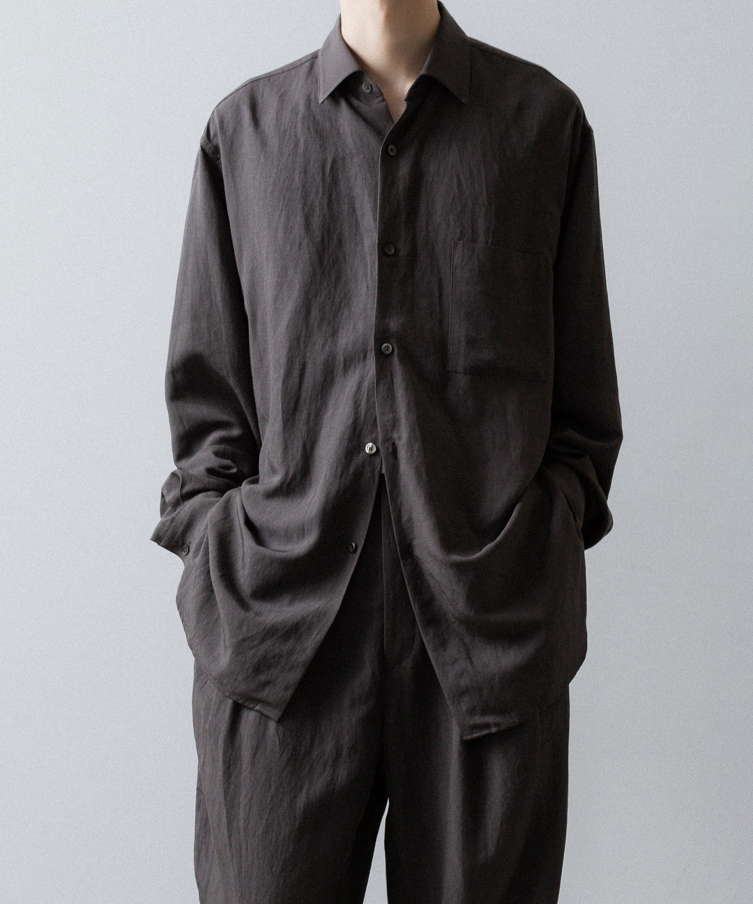 ssstein(シュタイン)のRAYON/LINEN WIDE EASY TROUSERS - CHARCOALの公式通販サイトsession福岡セレクトショップ