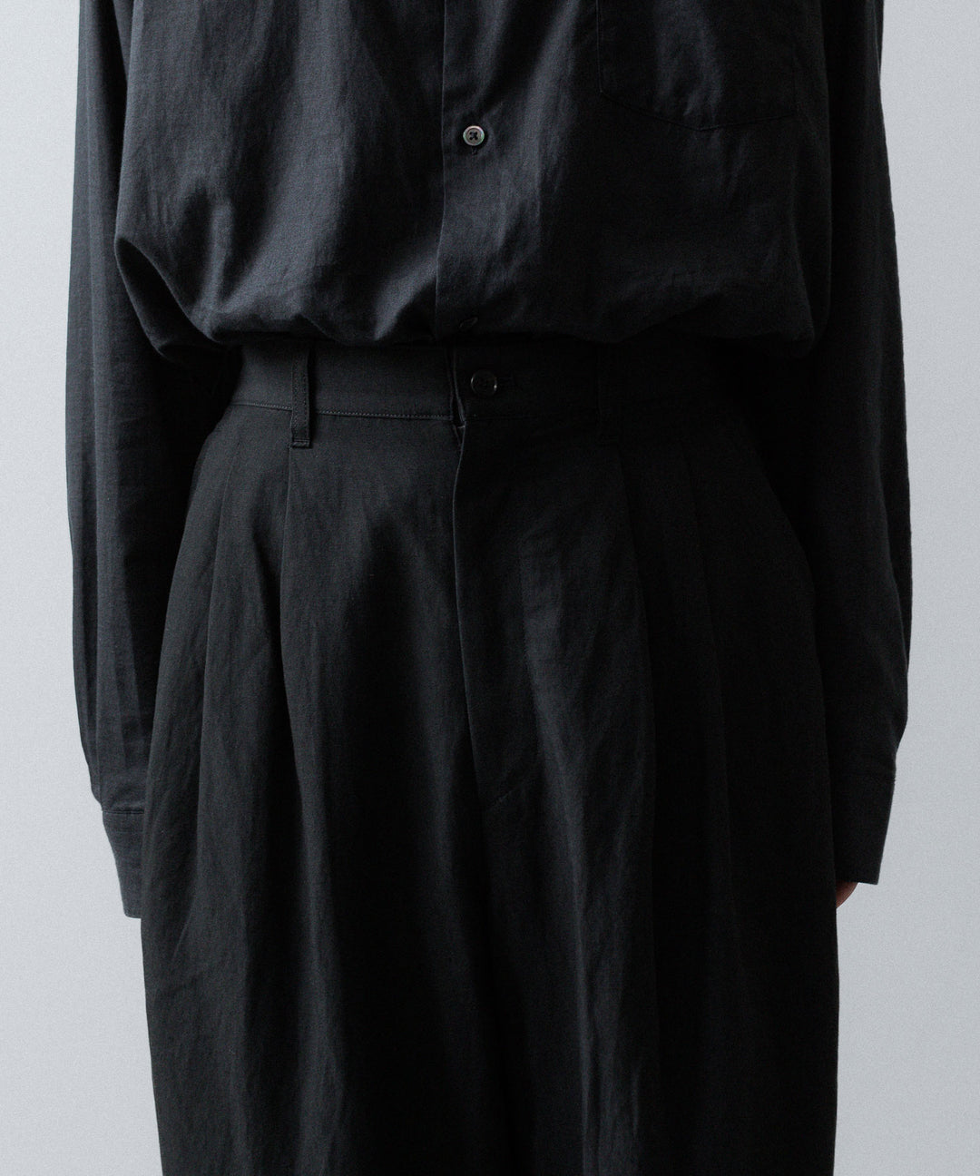 ssstein(シュタイン)のRAYON/LINEN WIDE EASY TROUSERS - BLACKの公式通販サイトsession福岡セレクトショップ