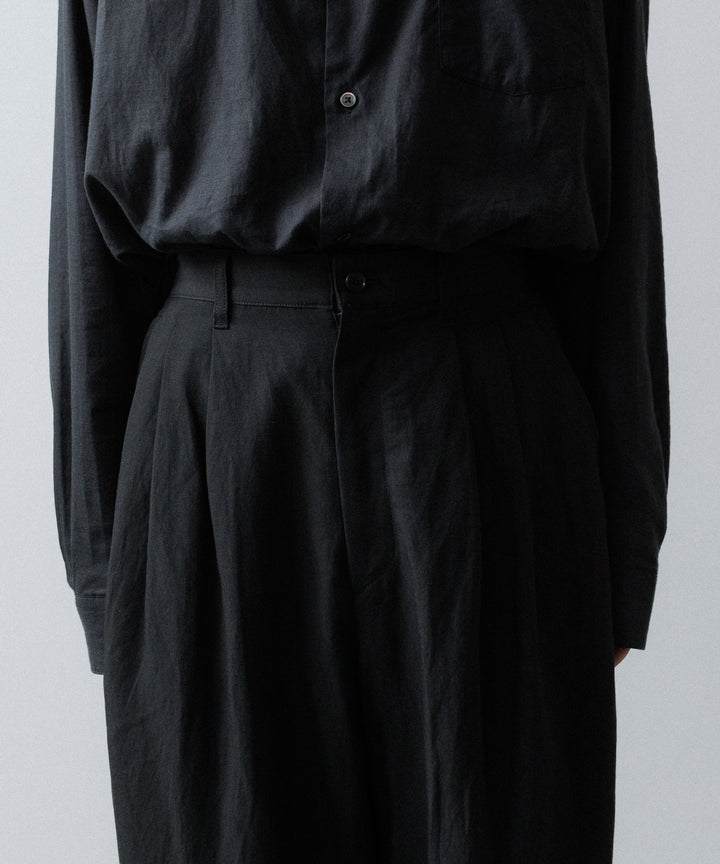 ssstein(シュタイン)のRAYON/LINEN WIDE EASY TROUSERS - BLACKの公式通販サイトsession福岡セレクトショップ