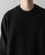 画像をギャラリービューアに読み込む, ssstein(シュタイン)の24AWコレクション EXTRA FINE WOOL WARM KNIT CREW NECK LS - BLACK 公式通販サイトsession福岡セレクトショップ
