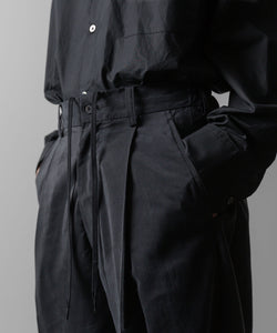 ssstein(シュタイン)の24AWコレクション SILK NYLON EASY WIDE TROUSERS - BLACK 公式通販サイトsession福岡セレクトショップ