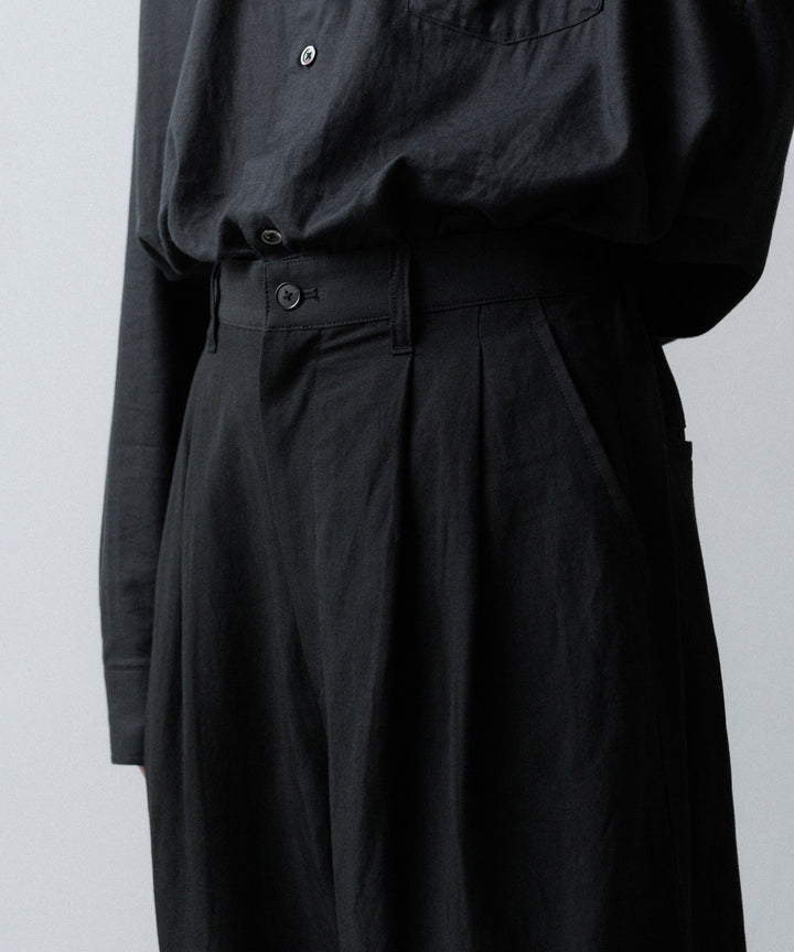 ssstein(シュタイン)のRAYON/LINEN WIDE EASY TROUSERS - BLACKの公式通販サイトsession福岡セレクトショップ