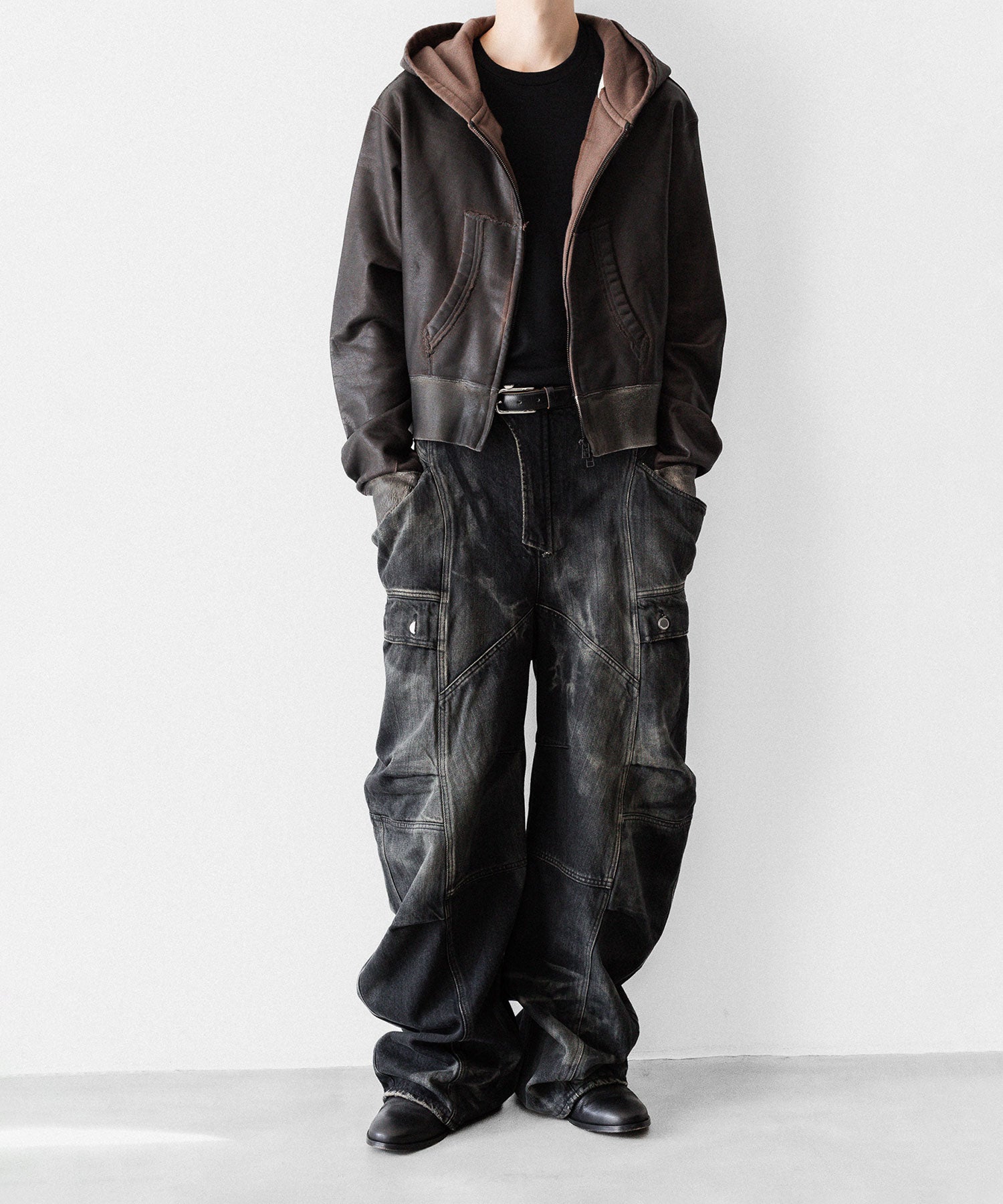 SUBLATIONS サブレーションズのCRACKING COATED PARKAのBROWN BASE 公式通販サイトsession福岡セレクトショップ