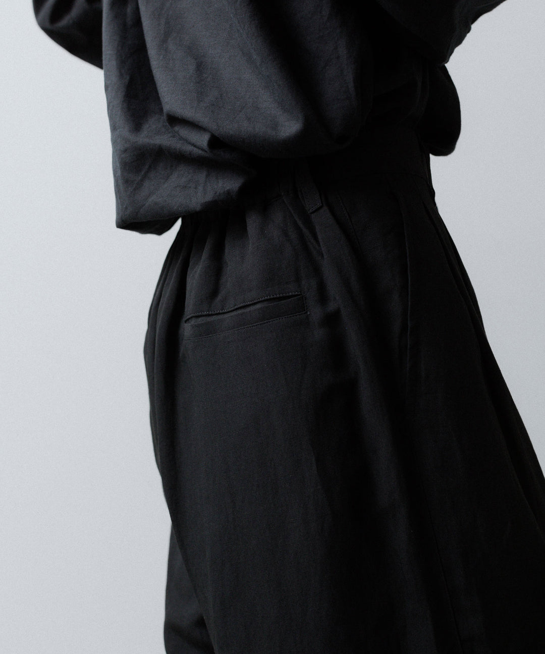 ssstein(シュタイン)のRAYON/LINEN WIDE EASY TROUSERS - BLACKの公式通販サイトsession福岡セレクトショップ